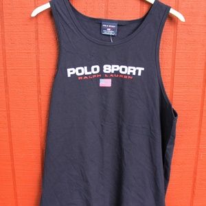 Vintage 90s Polo Sport Tank Top Shirt With Tag (L)
